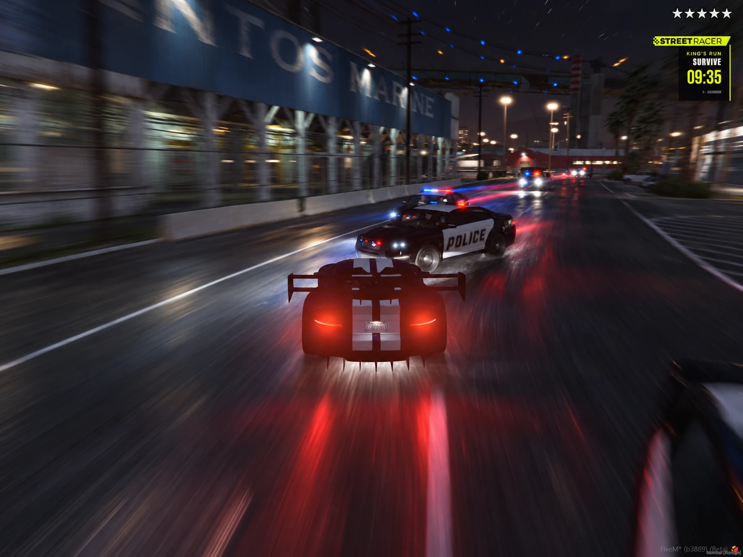 Un inseguimento Hot Pursuit per le strade della città.